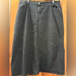 Cato Blue Asymmetrical A-Line Midi Skirt